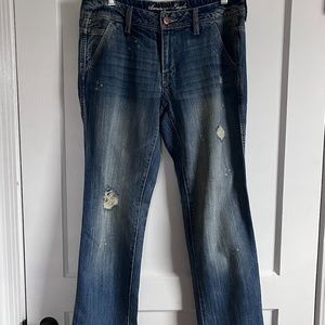 American Eagle Boy Fit, Straight Leg Jeans, Size 6